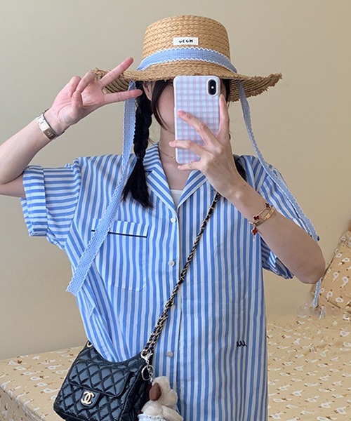 aimoha(アイモハ)の「リボン付きストローハット (SS)(ハット・レディース・ホワイト系その他2/ホワイト系その他4/ホワイト系その他/ホワイト系その他3/ブラウン系その他・2/4/1/3)」の20枚目の写真