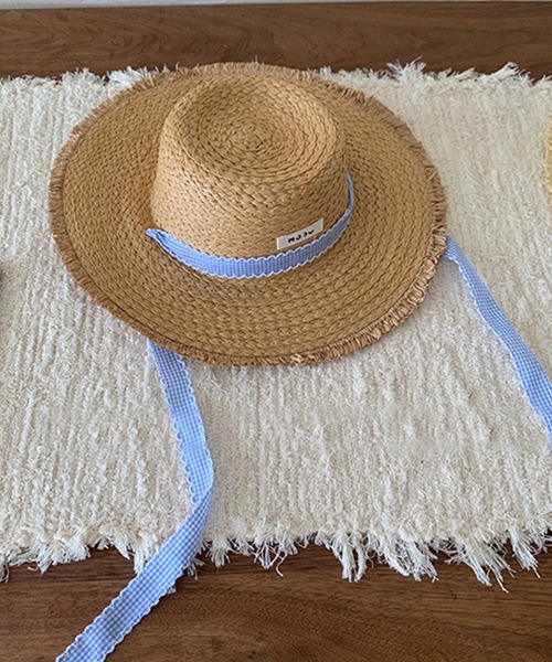 aimoha(アイモハ)の「リボン付きストローハット (SS)(ハット・レディース・ホワイト系その他2/ホワイト系その他4/ホワイト系その他/ホワイト系その他3/ブラウン系その他・2/4/1/3)」の15枚目の写真