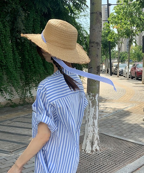 aimoha(アイモハ)の「リボン付きストローハット (SS)(ハット・レディース・ホワイト系その他2/ホワイト系その他4/ホワイト系その他/ホワイト系その他3/ブラウン系その他・2/4/1/3)」の19枚目の写真