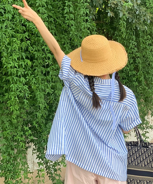 aimoha(アイモハ)の「リボン付きストローハット (SS)(ハット・レディース・ホワイト系その他2/ホワイト系その他4/ホワイト系その他/ホワイト系その他3/ブラウン系その他・2/4/1/3)」の18枚目の写真