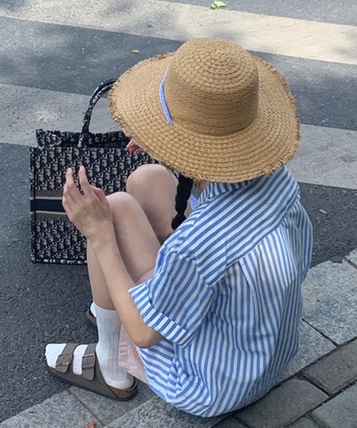 aimoha(アイモハ)の「リボン付きストローハット (SS)(ハット・レディース・ホワイト系その他2/ホワイト系その他4/ホワイト系その他/ホワイト系その他3/ブラウン系その他・2/4/1/3)」の17枚目の写真