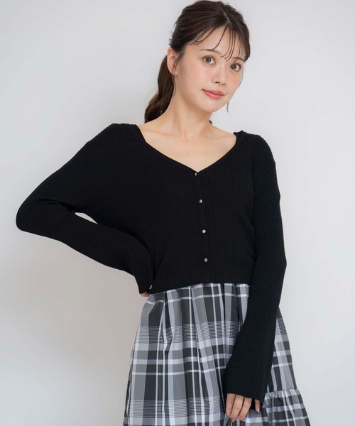 NOELA(ノエラ)の「フレアスリーブニットカーデ(カーディガン/ボレロ・レディース・ボルドー/サックスブルー/ブラック・フリー)」の11枚目の写真