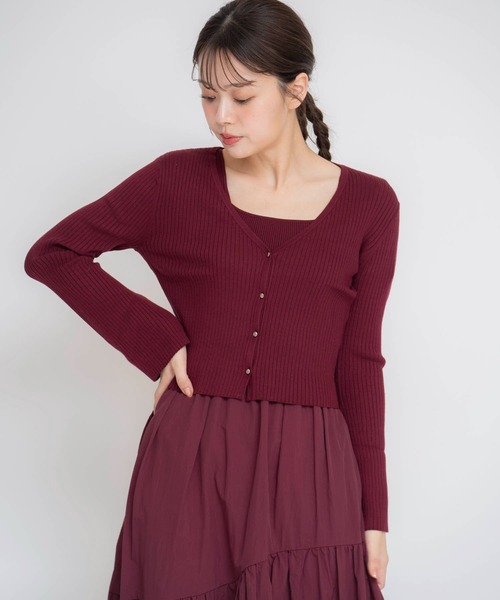 NOELA(ノエラ)の「フレアスリーブニットカーデ(カーディガン/ボレロ・レディース・ボルドー/サックスブルー/ブラック・フリー)」の16枚目の写真