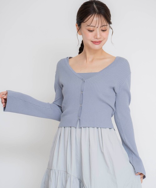 NOELA(ノエラ)の「フレアスリーブニットカーデ(カーディガン/ボレロ・レディース・ボルドー/サックスブルー/ブラック・フリー)」の22枚目の写真