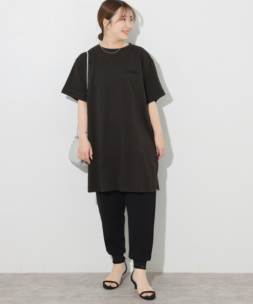 JOURNAL STANDARD relume（ジャーナルスタンダード　レリューム）の「《追加》【La Hutte / ラ・ユット】チュニック（Tシャツ/カットソー・レディース・チャコールグレー/ホワイト・FREE）」の4枚目の写真