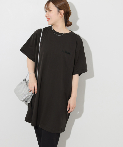 JOURNAL STANDARD relume（ジャーナルスタンダード　レリューム）の「《追加》【La Hutte / ラ・ユット】チュニック（Tシャツ/カットソー・レディース・チャコールグレー/ホワイト・FREE）」の8枚目の写真