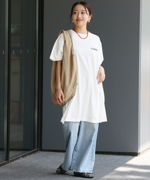 JOURNAL STANDARD relume（ジャーナルスタンダード　レリューム）の「《追加》【La Hutte / ラ・ユット】チュニック（Tシャツ/カットソー・レディース・チャコールグレー/ホワイト・FREE）」の14枚目の写真