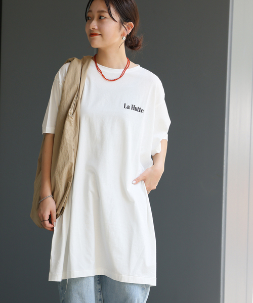 JOURNAL STANDARD relume（ジャーナルスタンダード　レリューム）の「《追加》【La Hutte / ラ・ユット】チュニック（Tシャツ/カットソー・レディース・チャコールグレー/ホワイト・FREE）」の19枚目の写真