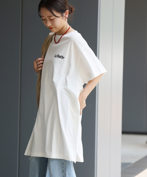 JOURNAL STANDARD relume（ジャーナルスタンダード　レリューム）の「《追加》【La Hutte / ラ・ユット】チュニック（Tシャツ/カットソー・レディース・チャコールグレー/ホワイト・FREE）」の21枚目の写真