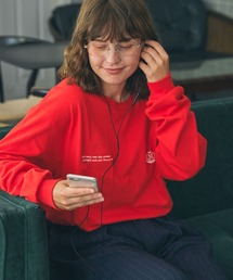 【GILDAN】ギルダン別注 アソートロゴ グラフィックプリント&刺繍 オーバーサイズ 長袖Tシャツ
