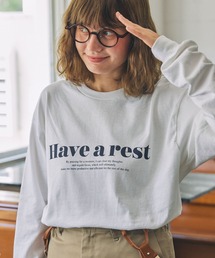 GILDAN(ギルダン)の【GILDAN】ギルダン別注 アソートロゴ  グラフィックプリント&刺繍 オーバーサイズ  長袖Tシャツ(Tシャツ/カットソー)