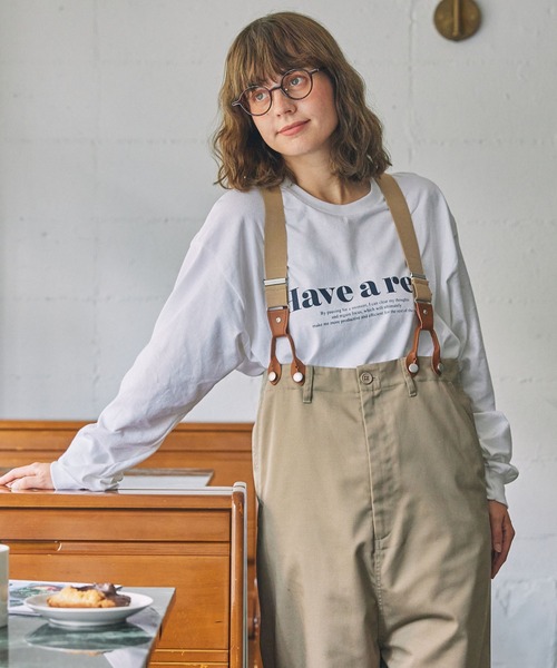 GILDAN(ギルダン)の「【GILDAN】ギルダン別注 アソートロゴ グラフィックプリント&刺繍 オーバーサイズ 長袖Tシャツ(Tシャツ/カットソー・レディース・ホワイト/レッド/オートミール/ネイビー/チャコールグレー/杢グレー・FREE)」の11枚目の写真