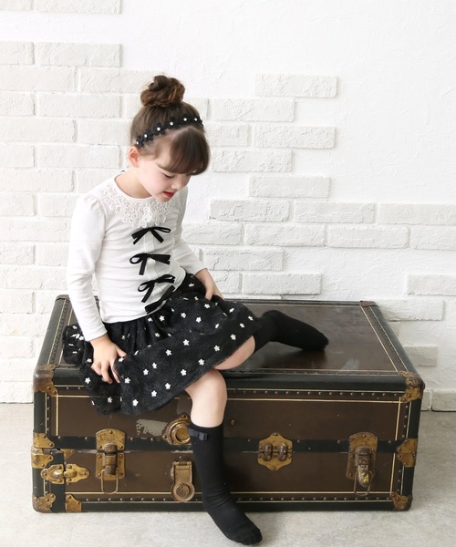 Rora(ローラ)の「ボリー フォーマルカジュアル 長袖Tシャツ(Tシャツ/カットソー・キッズ・ホワイト・150/140/130/120/110)」の8枚目の写真