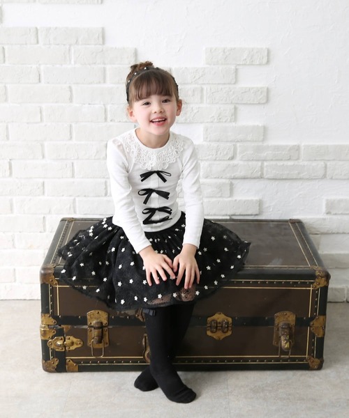 Rora(ローラ)の「ボリー フォーマルカジュアル 長袖Tシャツ(Tシャツ/カットソー・キッズ・ホワイト・150/140/130/120/110)」の9枚目の写真