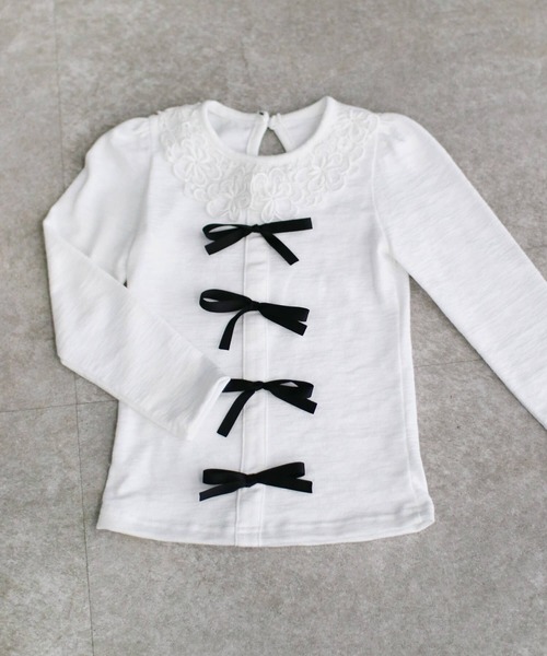 Rora(ローラ)の「ボリー フォーマルカジュアル 長袖Tシャツ(Tシャツ/カットソー・キッズ・ホワイト・150/140/130/120/110)」の14枚目の写真