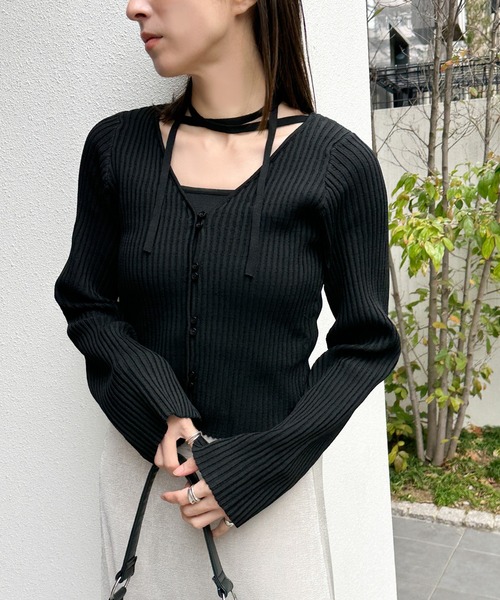 Mar★COGTHEBIGSMOKE 長袖 カーディガン ブラック 黒 COGTHEBIGSMOKE（コグ ザ ビッグスモーク） カーディガン