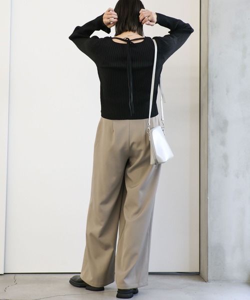 select MOCA(セレクトモカ)の「キャミ&カーディガンドッキング長袖トップス(ニット/セーター・レディース・オフホワイト/ブラック/ブルー・FREE)」の20枚目の写真