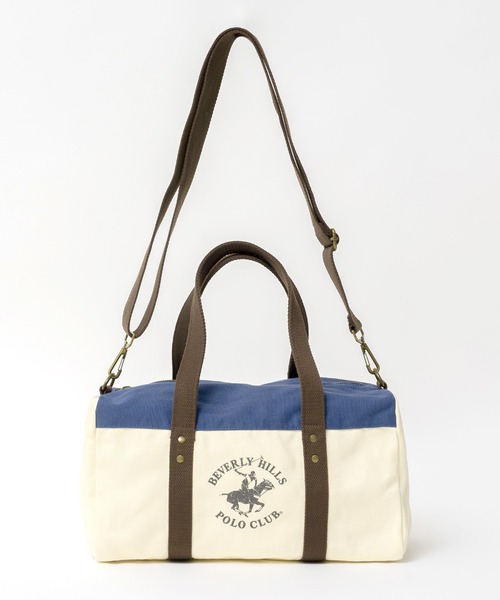 BEVERLY HILLS POLO CLUB（ビバリーヒルズポロクラブ）の「BEVERLY HILLS POLO CLUB ビバリーヒルズポロクラブ ブランド ロゴ ポニー プリント BHPC 2WAY ショルダーベルト取り外し可能 ショルダーバッグ トートバッグ 約10L（ショルダーバッグ・レディース・ネイビー/オフホワイト/カーキ・FREE）」の22枚目の写真