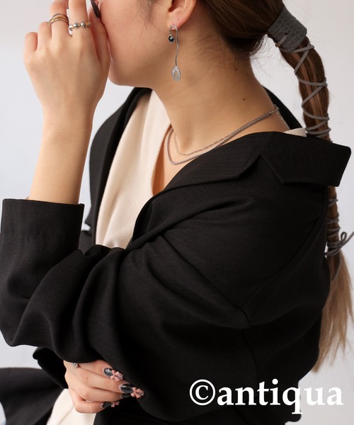 antiqua(アンティカ)の「アシメワイヤーピアス(ピアス(両耳用)・レディース・ゴールド系その他/シルバー系その他・FREE)」の6枚目の写真