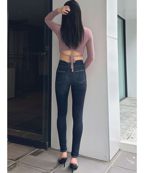 GYDA（ジェイダ）の「ハイウエストレースアップbold rippedスキニーデニムパンツ（デニムパンツ・レディース・インディゴブルー/ブルー・SMALL/X-SMALL/MEDIUM）」の16枚目の写真