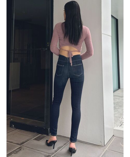 GYDA（ジェイダ）の「ハイウエストレースアップbold rippedスキニーデニムパンツ（デニムパンツ・レディース・インディゴブルー/ブルー・SMALL/X-SMALL/MEDIUM）」の17枚目の写真