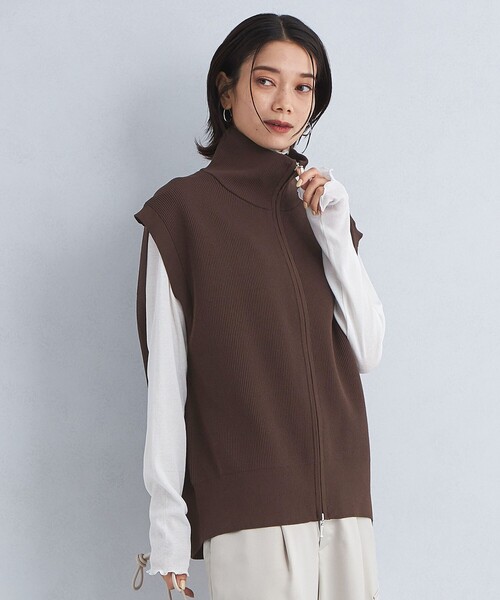 green label relaxing（グリーンレーベルリラクシング）の「ドライバーズ ベスト -ウォッシャブル-（ベスト・レディース・ブラック/ベージュ/ブラウン・FREE）」の8枚目の写真