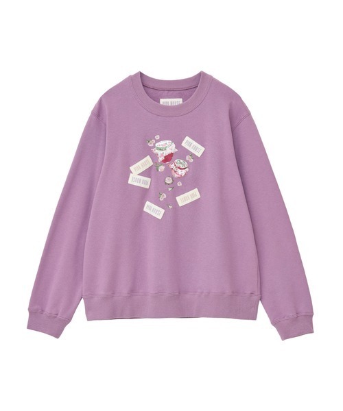 PINK HOUSE（ピンクハウス）の「ローズジャムびんモチーフトレーナー（スウェット・レディース・ローズ/ブラック/アイボリー/マルーン/ラベンダー・LARGE/MEDIUM）」の4枚目の写真