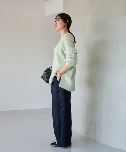 FRAMeWORK（フレームワーク）の「≪追加≫ラグランスリーブワイドプルオーバー（ニット/セーター・レディース・ブラック/ベージュ/レッド/ブルー/ライトグリーン・FREE）」の8枚目の写真