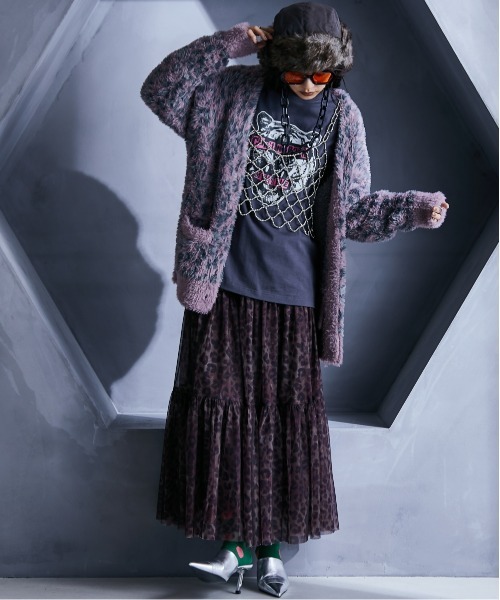 GEVS.(ジェイヴィス)の「綿100%グラフィックプリントロングスリーブTシャツ <大きいサイズ有>GEVS.(Tシャツ/カットソー・レディース・チャコール/ベージュ系・M/5L/4L/3L/LL/L)」の13枚目の写真