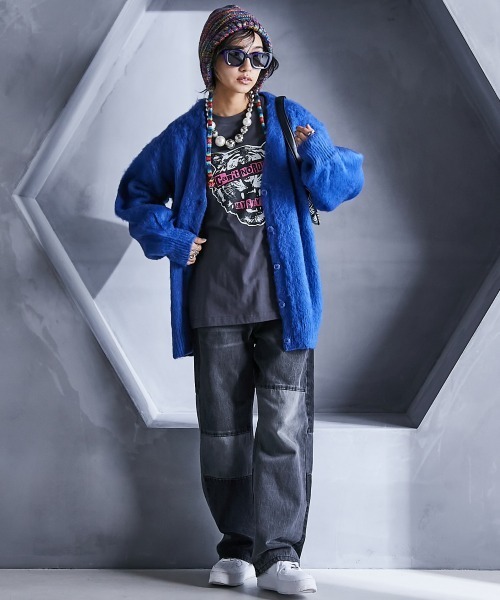 GEVS.(ジェイヴィス)の「綿100%グラフィックプリントロングスリーブTシャツ <大きいサイズ有>GEVS.(Tシャツ/カットソー・レディース・チャコール/ベージュ系・M/5L/4L/3L/LL/L)」の18枚目の写真