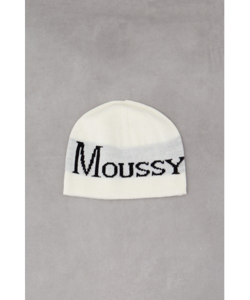 AZUL by moussy（アズールバイマウジー）の「ロゴニットワッチ（ニットキャップ/ビーニー・レディース・アイボリー/ブラック・FREE）」の6枚目の写真