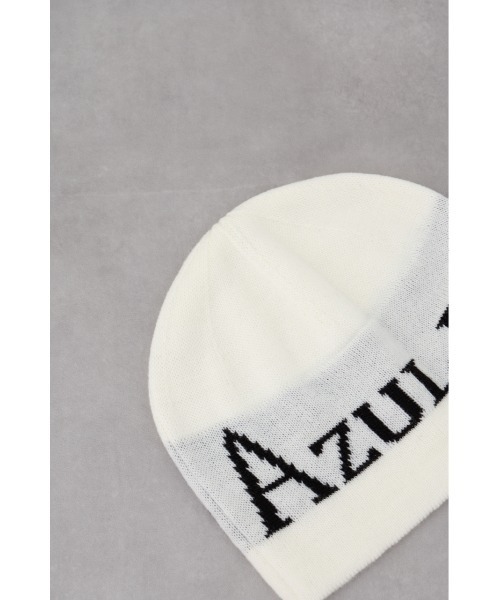 AZUL by moussy（アズールバイマウジー）の「ロゴニットワッチ（ニットキャップ/ビーニー・レディース・アイボリー/ブラック・FREE）」の8枚目の写真
