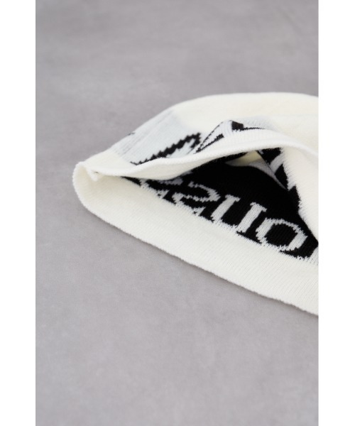 AZUL by moussy（アズールバイマウジー）の「ロゴニットワッチ（ニットキャップ/ビーニー・レディース・アイボリー/ブラック・FREE）」の9枚目の写真