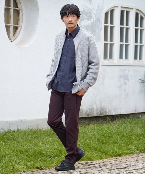 ikka(イッカ)の「ジャカードドライバーズニット(カーディガン/ボレロ・メンズ・グレー/ブラック/ネイビー・M/L/XL/S)」の9枚目の写真