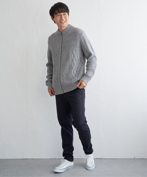 ikka(イッカ)の「ジャカードドライバーズニット(カーディガン/ボレロ・メンズ・グレー/ブラック/ネイビー・M/L/XL/S)」の11枚目の写真