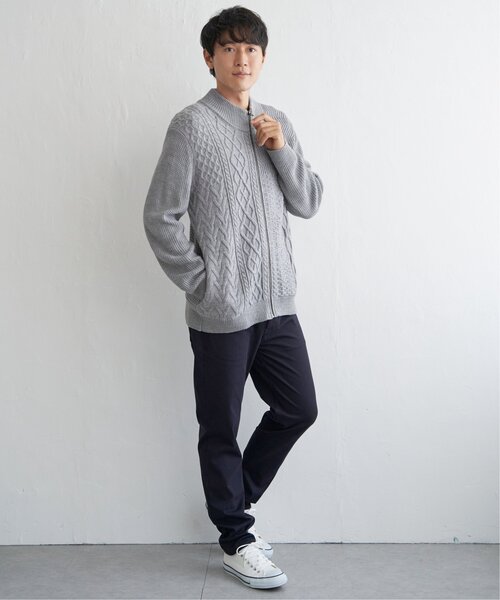 ikka(イッカ)の「ジャカードドライバーズニット(カーディガン/ボレロ・メンズ・グレー/ブラック/ネイビー・M/L/XL/S)」の12枚目の写真