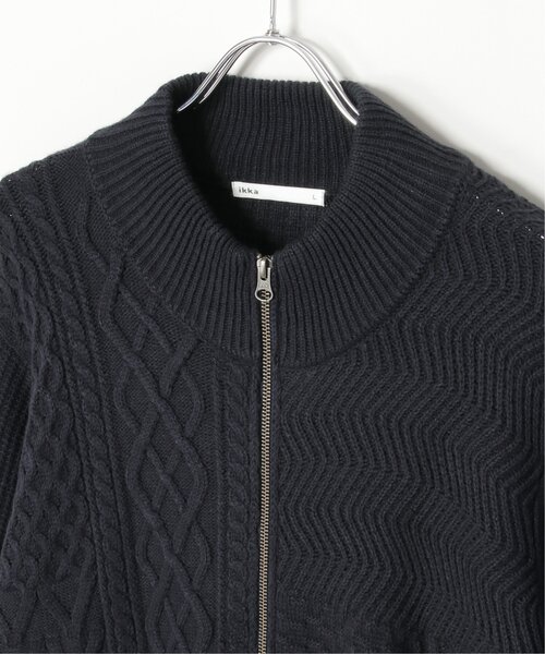ikka(イッカ)の「ジャカードドライバーズニット(カーディガン/ボレロ・メンズ・グレー/ブラック/ネイビー・M/L/XL/S)」の19枚目の写真