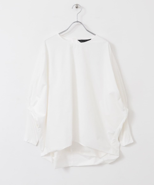 mizuiroind（ミズイロインド）の「mizuiro ind　crew neck cocoon pullover（シャツ/ブラウス・レディース・ブラック/オフホワイト・ONE）」の4枚目の写真