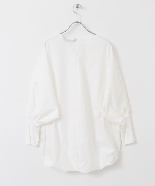 mizuiroind（ミズイロインド）の「mizuiro ind　crew neck cocoon pullover（シャツ/ブラウス・レディース・ブラック/オフホワイト・ONE）」の5枚目の写真