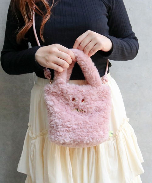 ACCOMMODE（アコモデ）の「オルヨシュ ファートートバッグ（トートバッグ・レディース・ピンク/ベージュ/イエロー/ブルー・FREE）」の4枚目の写真