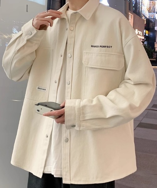 MGV(エムジーヴィー)の「ストリートロゴシャツジャケット(シャツ/ブラウス・メンズ・ホワイト/ブラック・X-LARGE/LARGE/MEDIUM)」の11枚目の写真