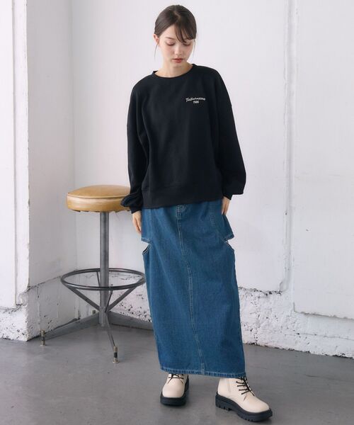 RETRO GIRL（レトロガール）の「サイドスリットデニムSK（デニムスカート・レディース・ブルー系その他/ブラック・FREE）」の19枚目の写真