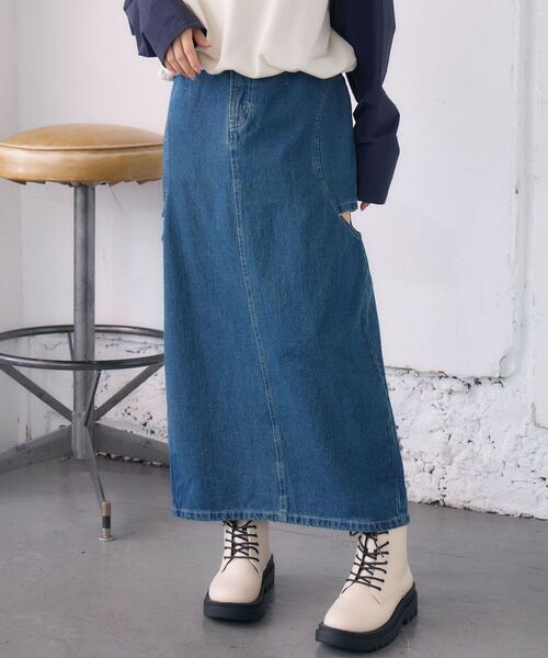 RETRO GIRL（レトロガール）の「サイドスリットデニムSK（デニムスカート・レディース・ブルー系その他/ブラック・FREE）」の18枚目の写真