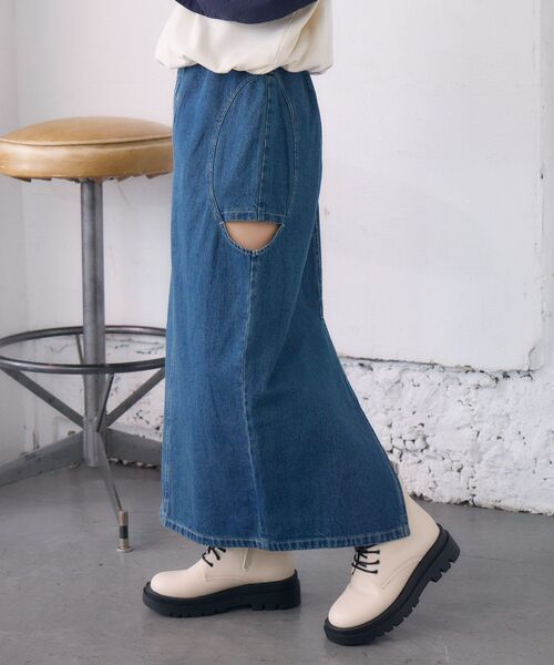 RETRO GIRL（レトロガール）の「サイドスリットデニムSK（デニムスカート・レディース・ブルー系その他/ブラック・FREE）」の16枚目の写真