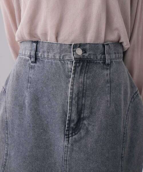 RETRO GIRL（レトロガール）の「サイドスリットデニムSK（デニムスカート・レディース・ブルー系その他/ブラック・FREE）」の14枚目の写真