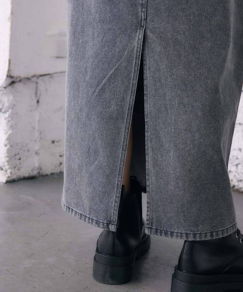 RETRO GIRL（レトロガール）の「サイドスリットデニムSK（デニムスカート・レディース・ブルー系その他/ブラック・FREE）」の11枚目の写真