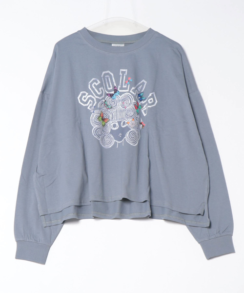Scolar 蝶とスカラーちゃん ゆったりワイドプルオーバー　143673 ScoLar（スカラー）の「143673：蝶とスカラーちゃん ゆったり