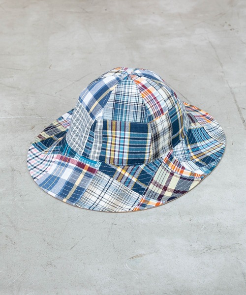 Mighty Shine（マイティシャイン）の「MAD CHECK HAT（ハット・メンズ・ベージュ/ブラック/アイボリー・M/L）」の4枚目の写真