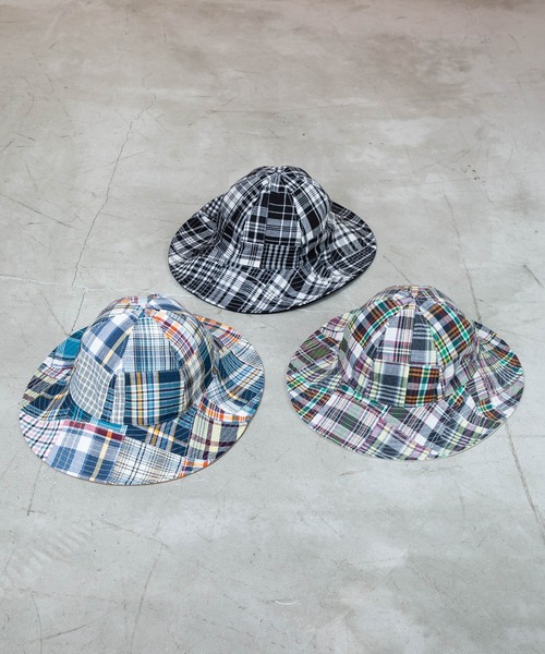 Mighty Shine（マイティシャイン）の「MAD CHECK HAT（ハット・メンズ・ベージュ/ブラック/アイボリー・M/L）」の5枚目の写真