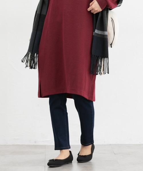 Honeys（ハニーズ）の「【ハニぽか】暖デニムスキニー６４丈（股下６４ｃｍ）（デニムパンツ・レディース・インディゴブルー/ワンウォッシュ・SS/S/M/L/LL）」の2枚目の写真